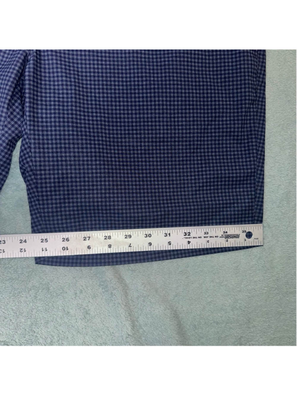 Peter Millar Crown Sports Performance Shorts Waist 36 Blue Navy Gingham - Picture 12 of 12